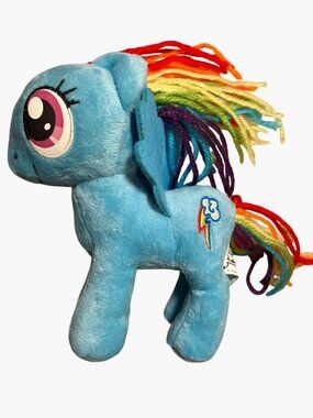 My Little Pony Rainbow Dash Plush Toy 6" Blue With Rainbow Mane and Tail